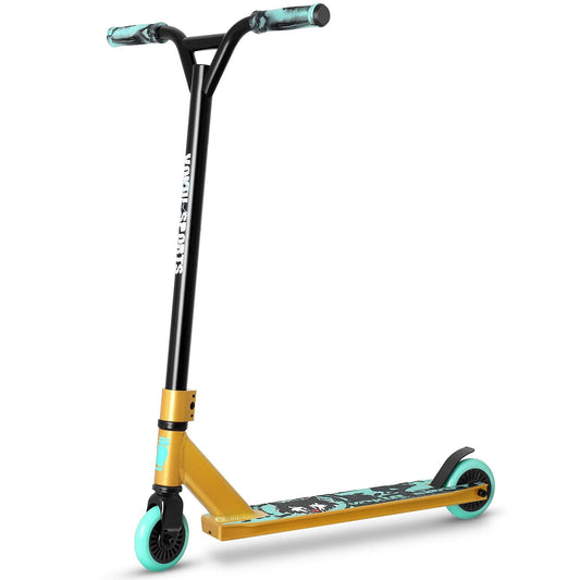 VOKUL TRII S2 Stunt Scooter - Freestyle Pro Spec 360 Degree - Tricks Scooter for Age 6+ Beginners Kids Boys Girls Teens, 20" W*32.5" H Handlebar, Reinforced Lightweight AL6061 20" L*4" W Deck