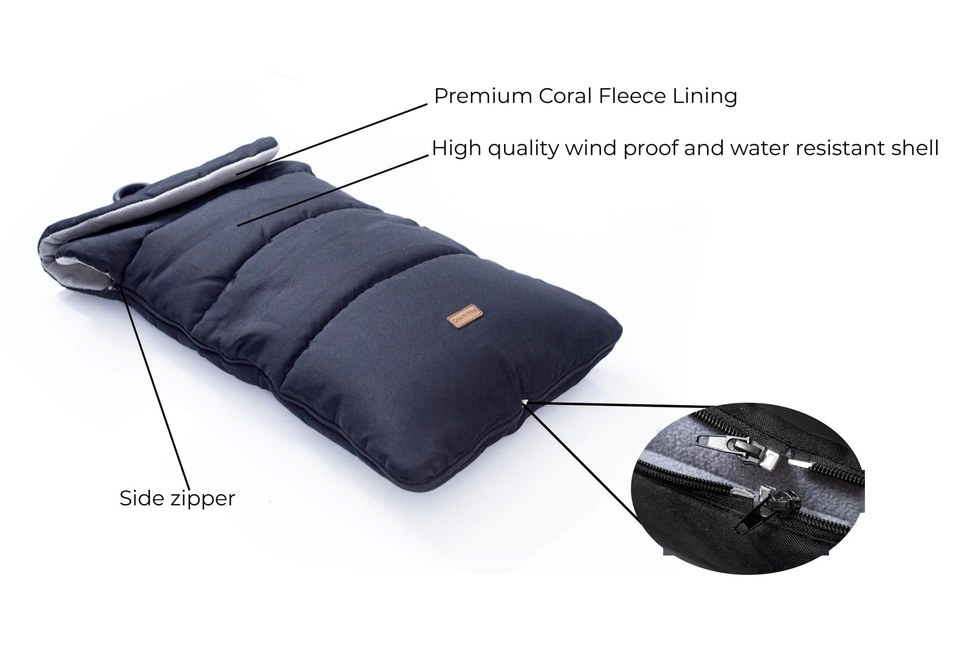 Croc n Frog universal baby bunting footmuff with soft polar fleece, water and windproof, designed for strollers and toddler prams.