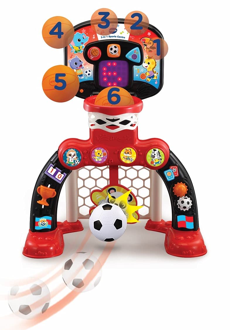 VTech 3-in-1 Sports Centre, Red/Black, 660 x 580 x 440 millimeters