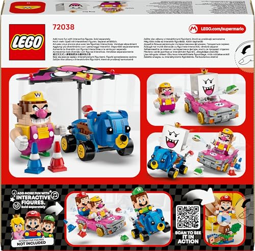 LEGO Super Mario Wario & King Boo interactive toy with 2 cars and figures, perfect for play and display for kids age 8+