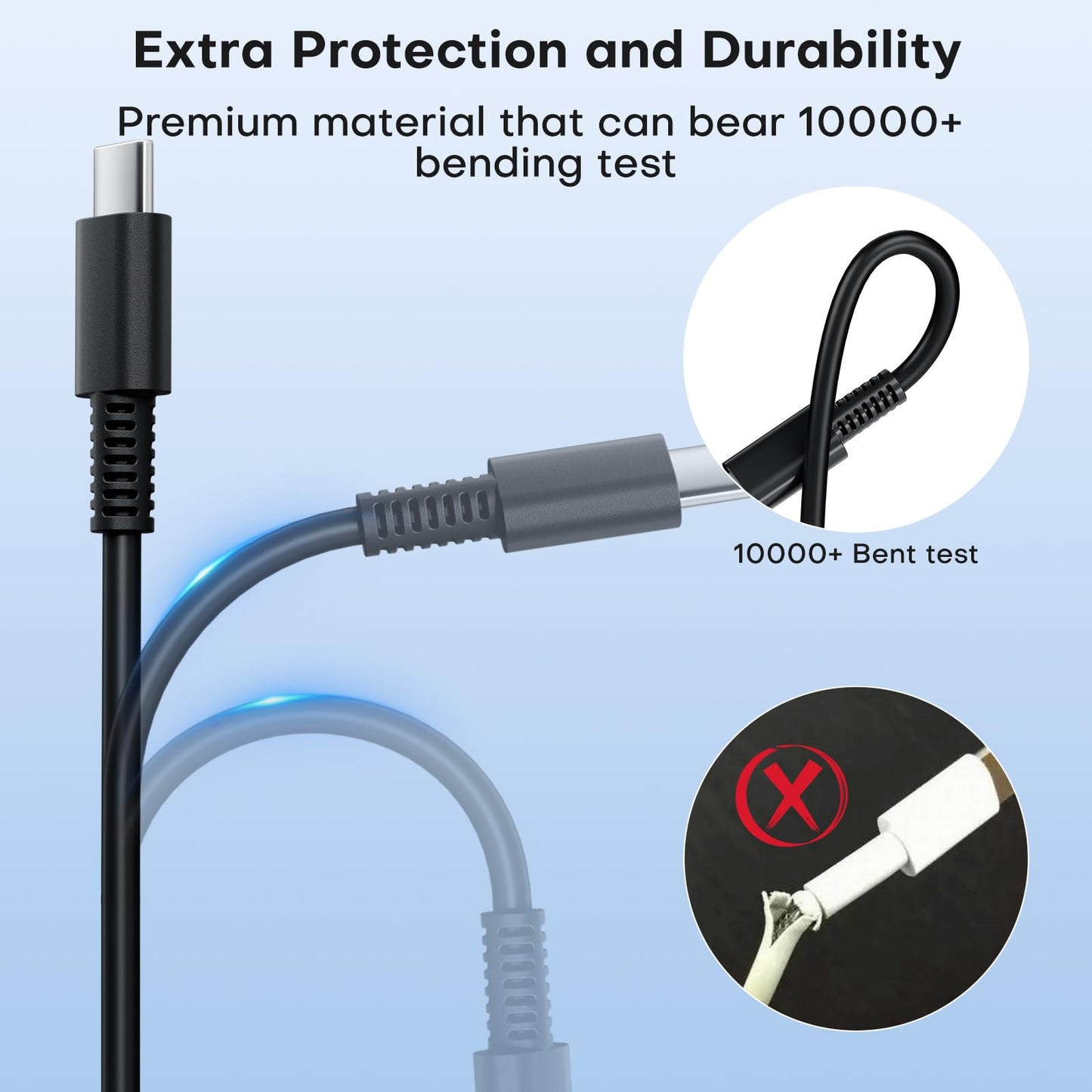 Gqohrt 60W fast charging Nintendo Switch charger with USB-C cable, compatible with Switch, OLED, Lite, Switch 2, and Steam Deck