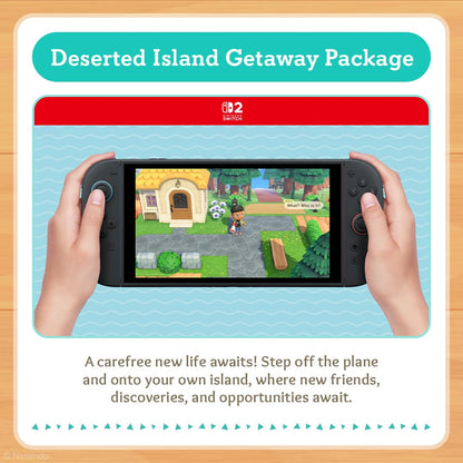 Nintendo Animal Crossing: New Horizons Nintendo Switch 2 Edition console with colorful island-themed design on the screen