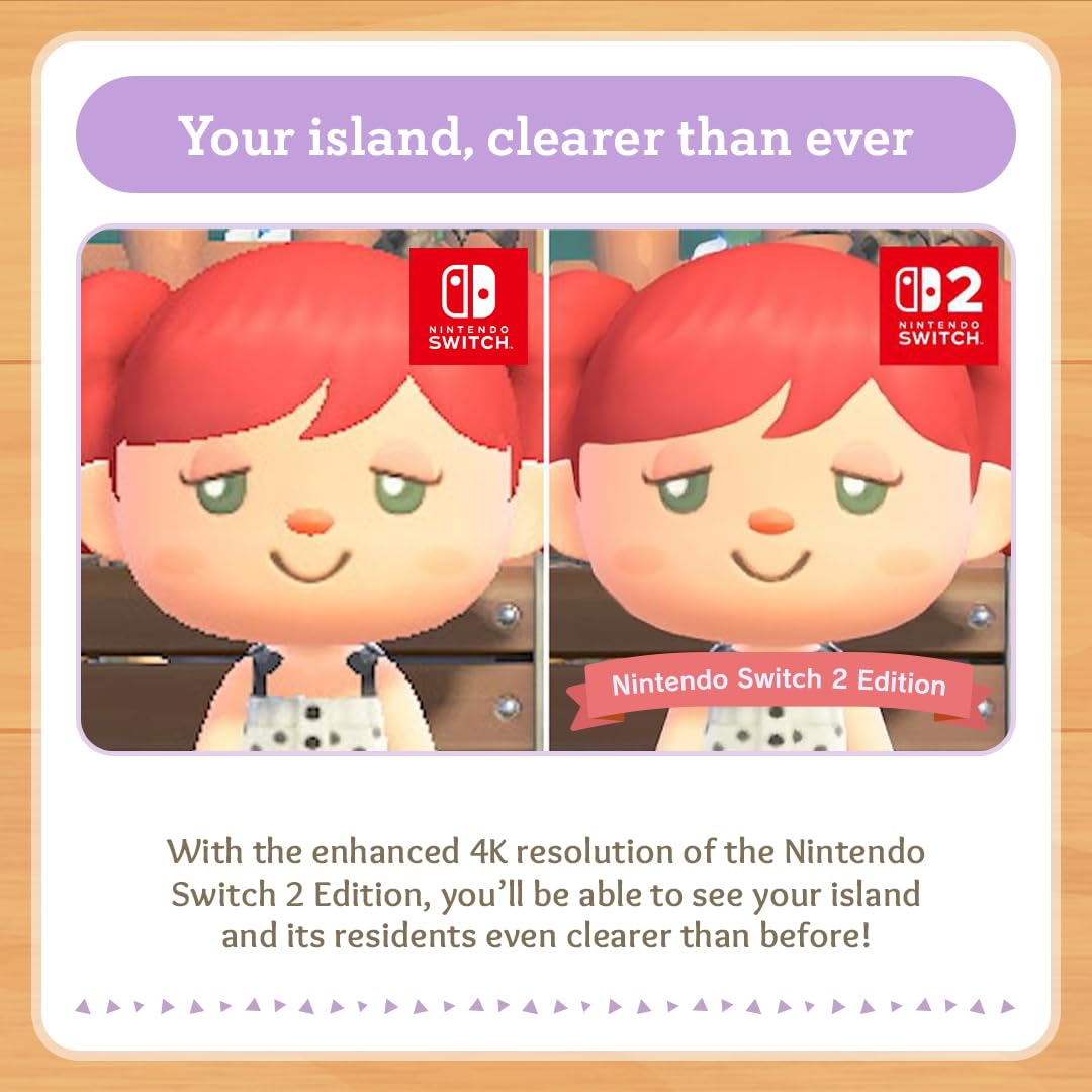 Animal Crossing: New Horizons Nintendo Switch 2 Edition game cartridge with colorful cover art in a close-up shot