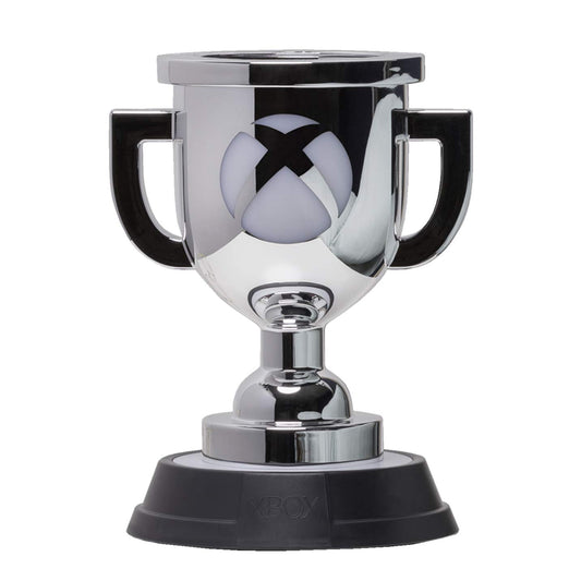 Silver XBOX Paladone Achievement Light displaying the official licensed logo, with a sleek silver finish and illuminated design.