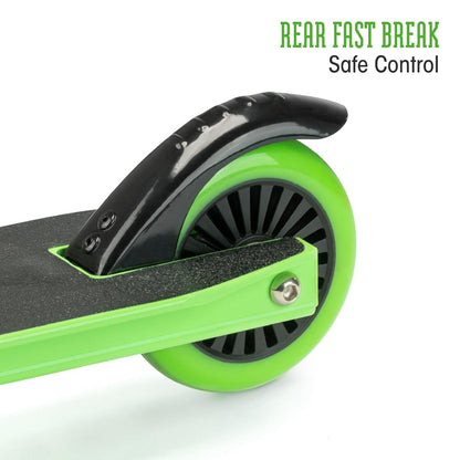 Xootz Shred 2.0 Stunt Scooter - Adult & Kids Kick Scooter, Lightweight 360° Stunts, Beginner to Intermediate, Steel T-Bar & Grip Tape Deck, Ages 5+, Multiple Designs, Green