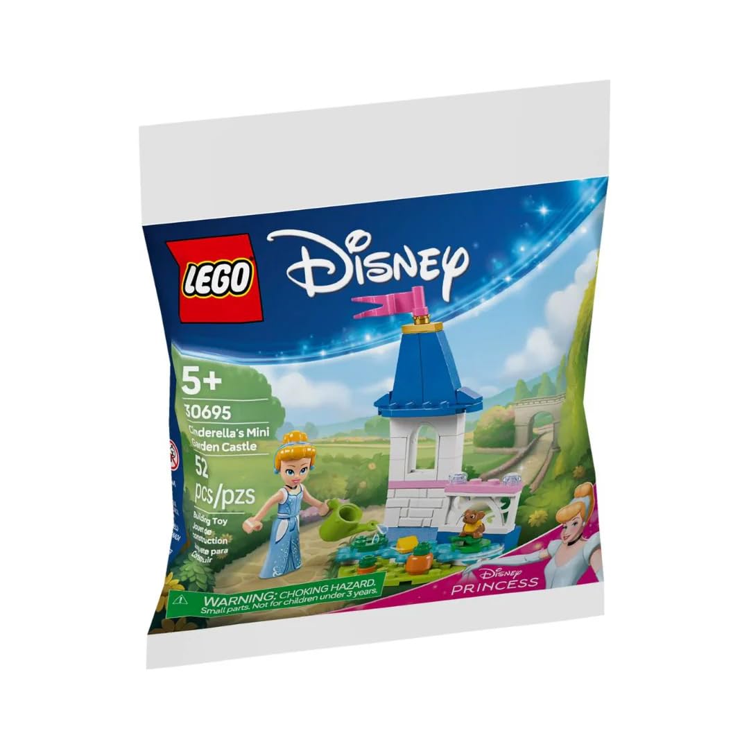 LEGO Disney Princess Cinderella's Mini Garden Castle 30695, Building Set with Minifigure, 52 Pieces, Ages 5+