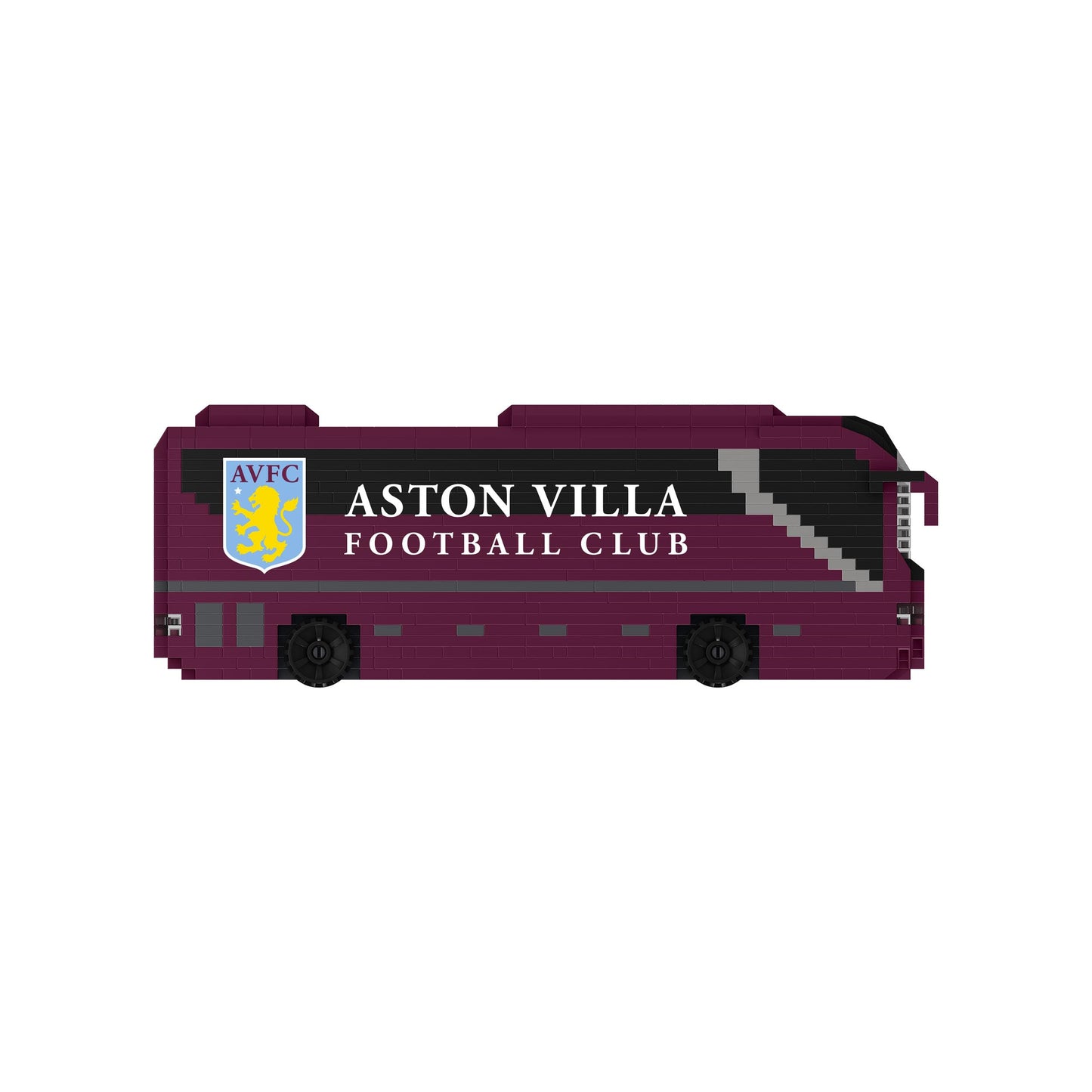 FOCO Officially Licensed Aston Villa FC Football BRXLZ Bricks 3D Coach Toy Model - Premier League Construction Toy - 1347 Pieces - Ages 12+ - Sports Merchandise