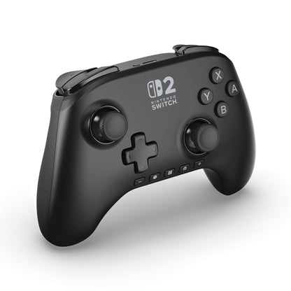PowerA Advantage wireless Nintendo Switch controller in black with mappable buttons, motion controls, and Hall Effects technology.