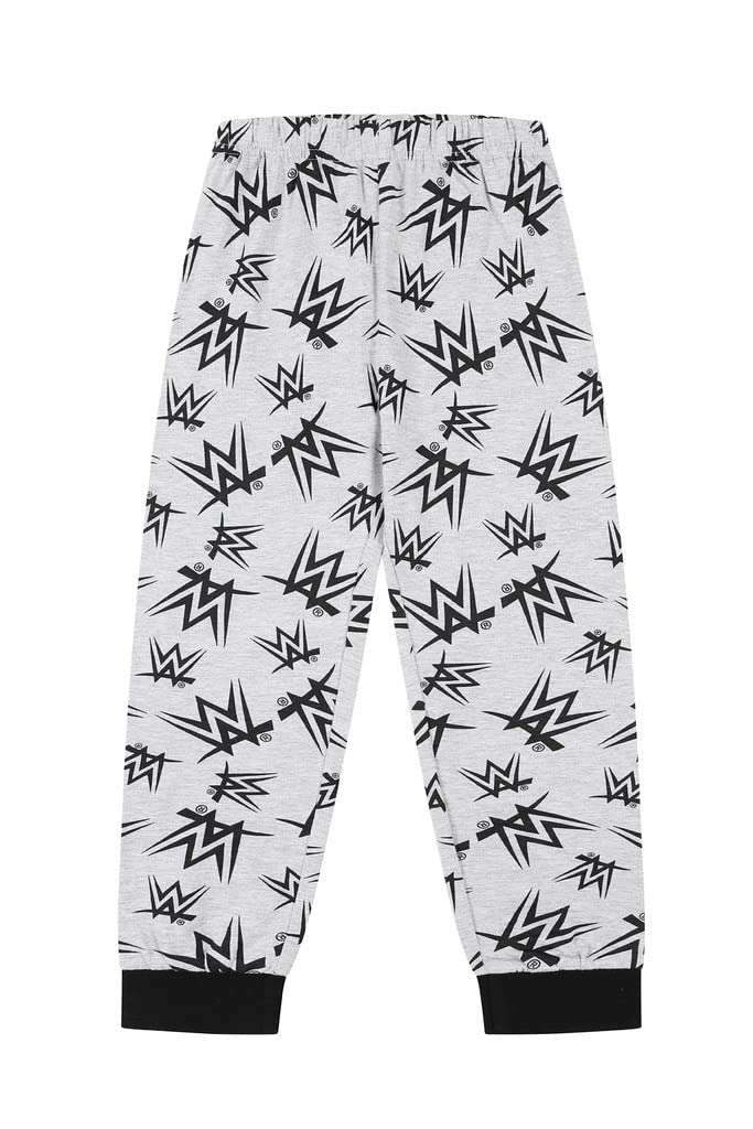WWE Boys Roman Reigns Randy Orton John Cena World Wrestling Entertainment Long Pyjama Set (10-11 Years) Grey