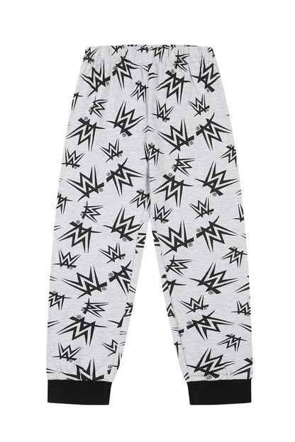 WWE Boys Roman Reigns Randy Orton John Cena World Wrestling Entertainment Long Pyjama Set (10-11 Years) Grey