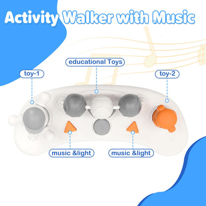 Yosamy 3-in-1 baby walker with lights, music, adjustable height, anti-rollover design, suitable for boys and girls aged 6-12 months.