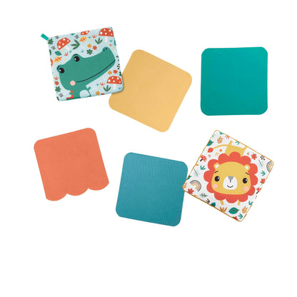 Fisher-Price Pretend Tissue Box Baby Sensory Toy for Newborns, Tummy Time Crinkle Toys, Tissue Fun Activity Cube