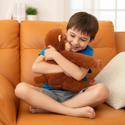 wuayi 66cm Large Orangutan Soft Toy, Cute Monkey Curtains Plush - Stuffed Monkey, Realistic Soft Cuddly Long Arm Monkey Toy for Home Room Bed Pillow Cushion Curtains Photo Prop Decor (1PCS)