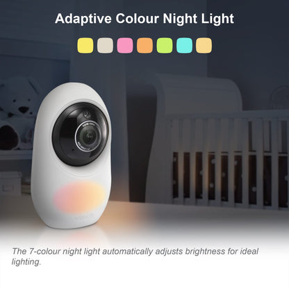 VTech RM2751 2.8-inch Wi-Fi HD baby monitor showing the monitor with a live video feed and remote access features.