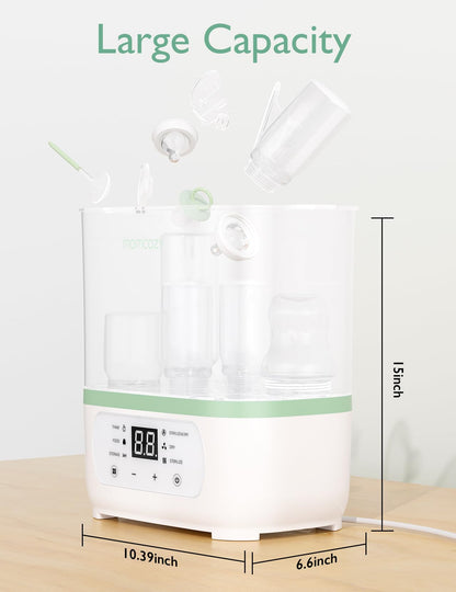 Momcozy Electric Steam Baby Care Bottle Sterilizer and Dryer, Multi-Function 8-in-1, Suitable for Baby Bottles, Breast Pump Accessories & Baby Stuff,Mid-Rang