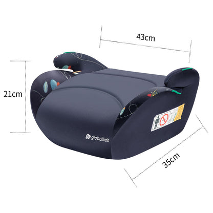 globakids I-Size Booster Car Seat - 125-150cm,Child Booster Seat,Comfortable, Compact & Lightweight,Portable Car Seats for Kids,ECE R129，(Navy)