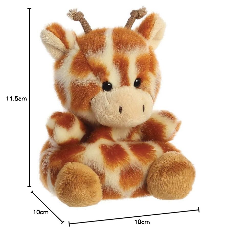 Aurora Palm Pals, Safara The Giraffe Soft Toy, 33477, 5 inches, Multi-Coloured