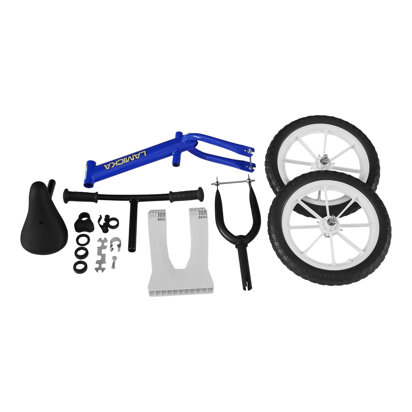 BSTSEL 12" Balance Bike For 2-6 Years Old Stride Walking Bike, With Adjustable Handlebar And Seat Wheel With Light No Pedal Training Bicycle Flat-Free Tires (12 inch Blue)