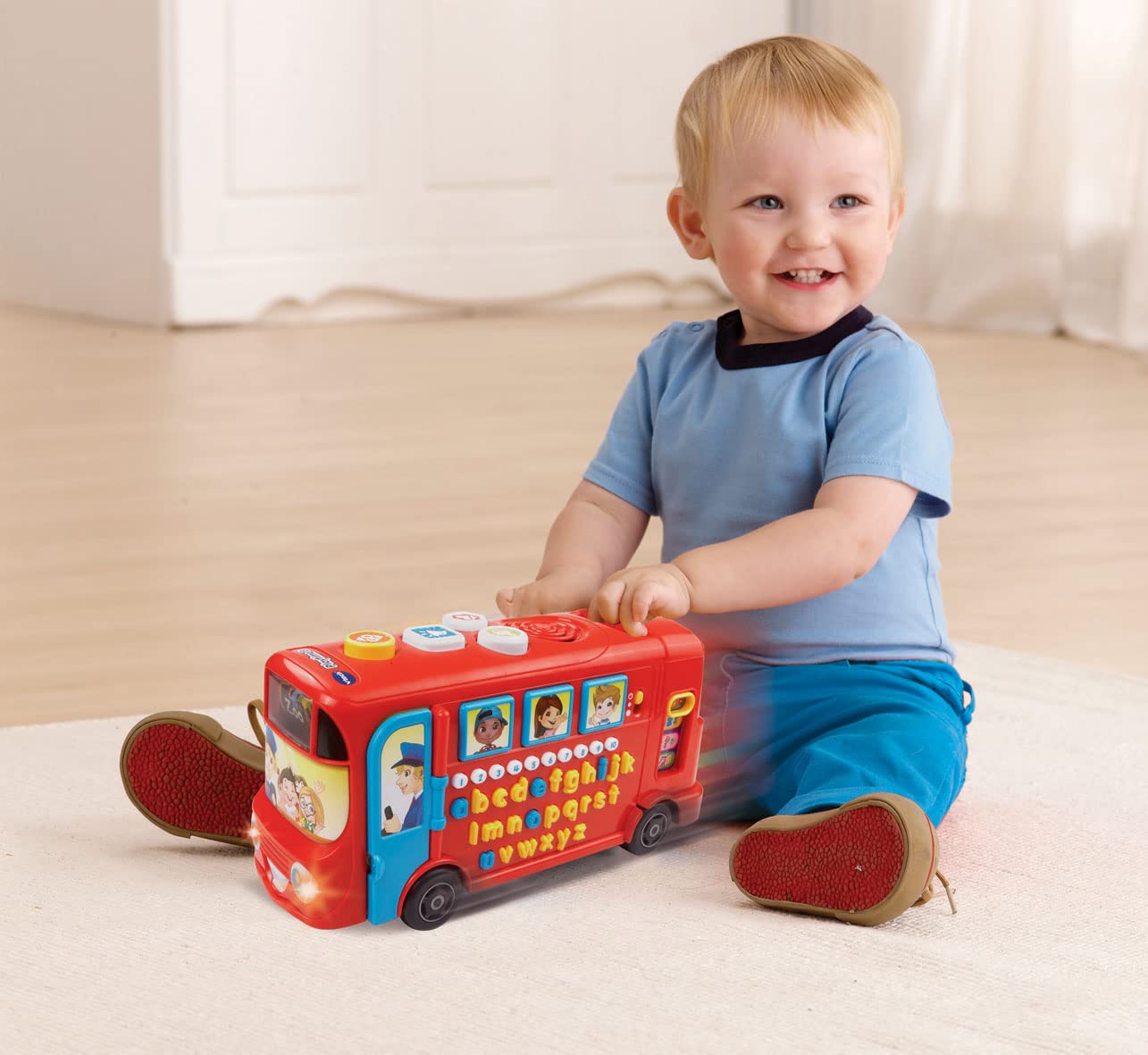 VTech Playtime Bus with Phonics, Educational Toy for Children with Letters, Phonics & the Alphabet, Over 100 Interactive Curriculum Questions, Kids Learning Toy for 2, 3, 4+ Years, English Version