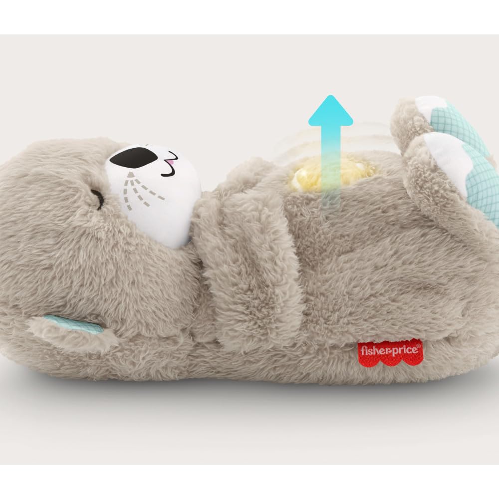 Fisher-Price Soothe 'N Snuggle Otter | Newborn Baby Toys & New Baby Gifts | Plush Soft Toys for Babies with Light and Sound Machine | Baby Girl and Baby Boy Gifts | Newborn Essentials, FXC66