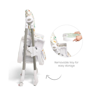Mamas & Papas Snax, Adjustable Highchair, Reclines, Foldable, Removable Tray, Jungle Alphabet