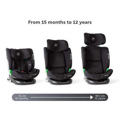 Red Kite Evolve 123 Recline Car Seat R129 iSize - Black