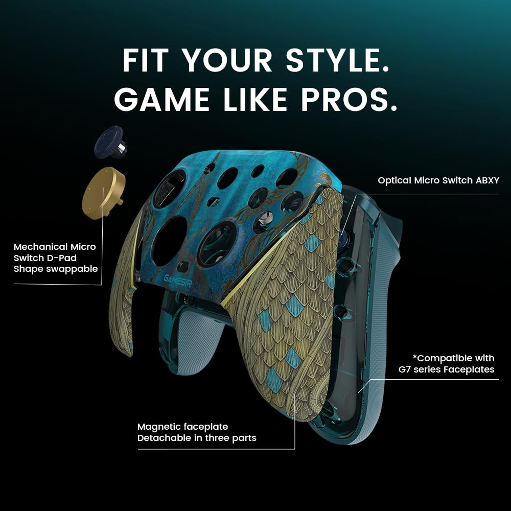 GameSir G7 Pro wireless controller for Xbox, PC, Android with Hall Effect triggers and 3.5mm audio jack, Fallen Feathers edition.