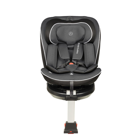Ickle Bubba Radial i-Size Plus 360 Spin Car Seat – ISOFIX, Birth to 150cm (Approx. 12 yrs*), 360 Rotation, Rear and Forward Facing, Memory Foam Headrest and Side Impact Protection (Dark Grey)