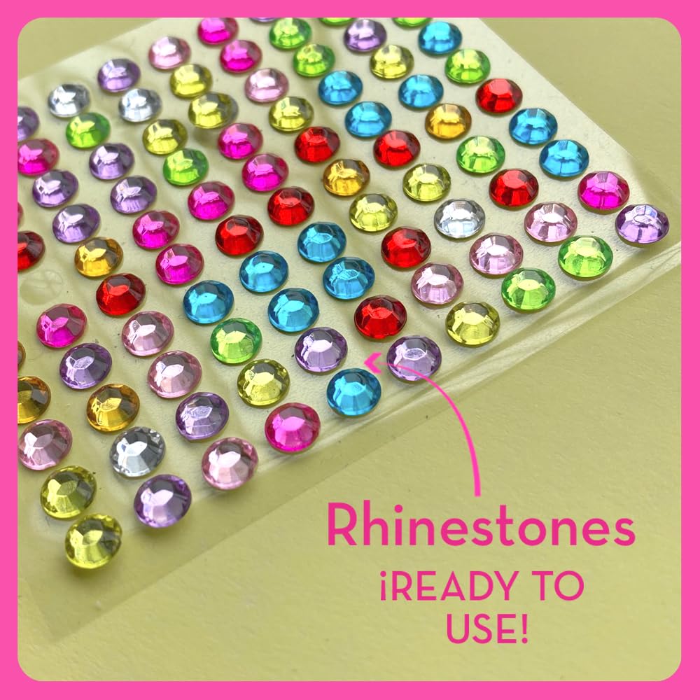 Barbie DIY Sparkle Fashion Designer Set with 130 pieces, featuring dress-up items like rhinestones and ribbons for dolls.