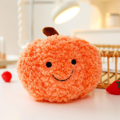 Fruit Plush Toys - Mango Carrot Hugging Pillow, FruitShape pillow filled doll, suitable for children and girls (Pumpkin)