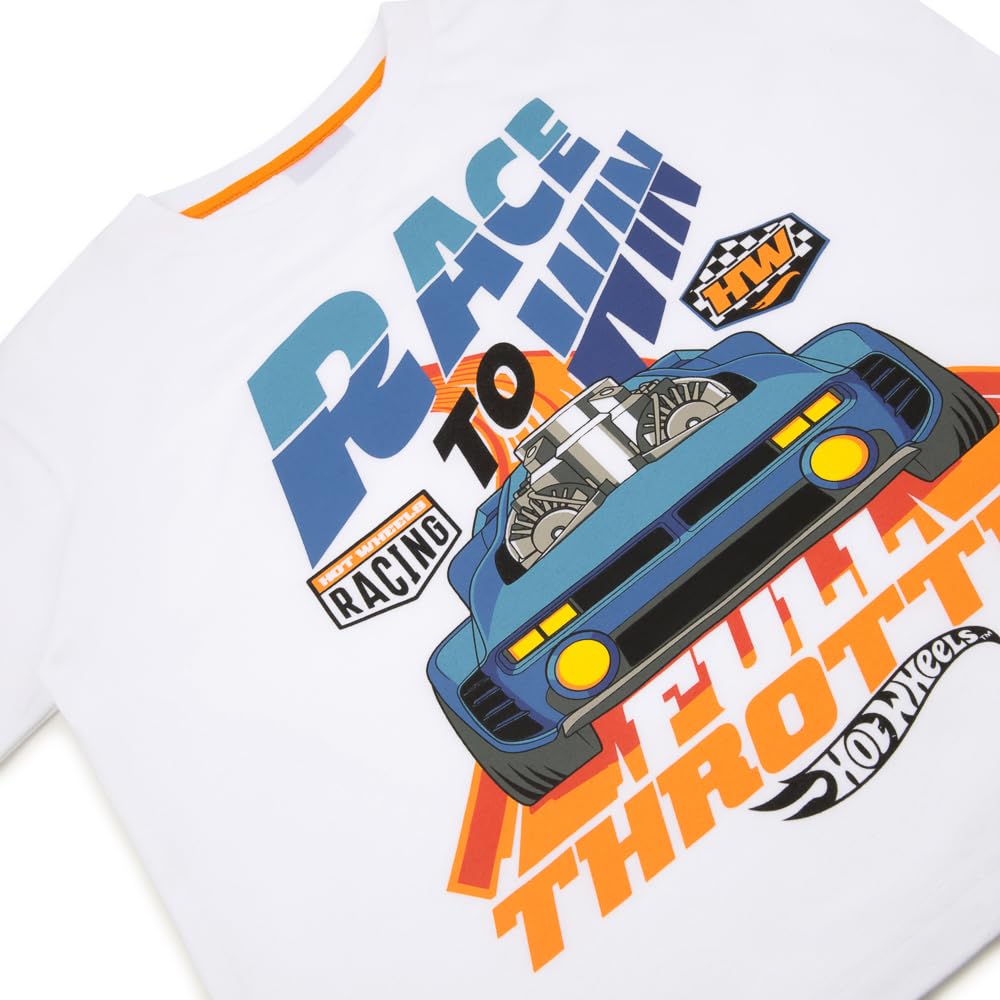 Hot Wheels Boys T-Shirts Pack of 3 |Short Sleeve 3PK Multipack T-Shirts for Boys | Official Clothing Merchandise (UK, Age, 2 Years, 3 Years, Regular, Blue/Black/White)