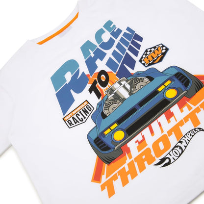 Hot Wheels Boys T-Shirts Pack of 3 |Short Sleeve 3PK Multipack T-Shirts for Boys | Official Clothing Merchandise (UK, Age, 2 Years, 3 Years, Regular, Blue/Black/White)