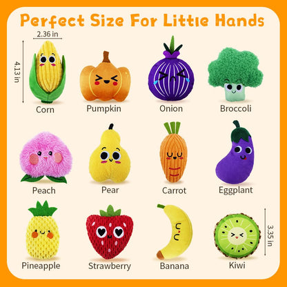 12-pack sensory bean bags for kids by Teytoy, textured tactile toys for autism, toddlers, and fine motor skill development.