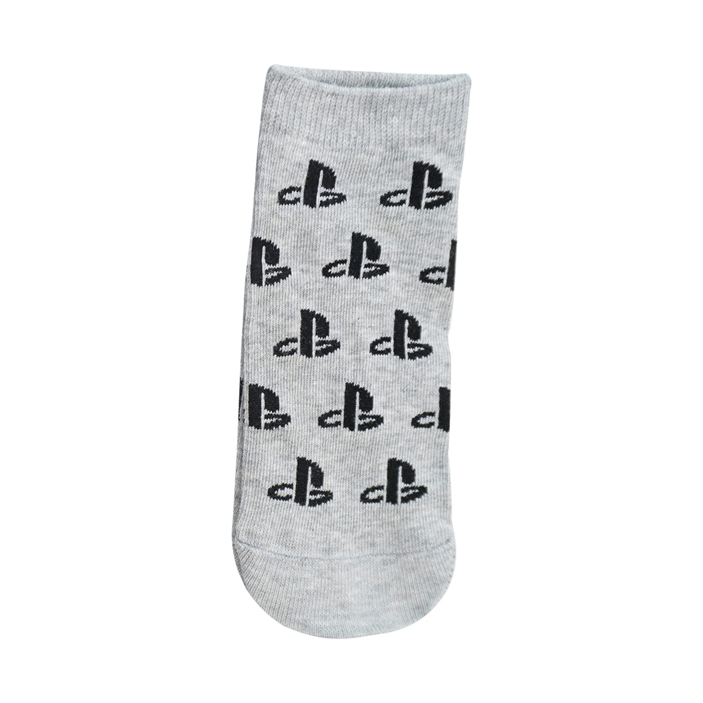 PlayStation official boys and girls trainer socks in a 3-pack, size 12.5-3.5, for ages 6-9 years, with PlayStation branding.