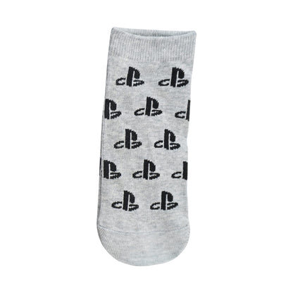 PlayStation official boys and girls trainer socks in a 3-pack, size 12.5-3.5, for ages 6-9 years, with PlayStation branding.