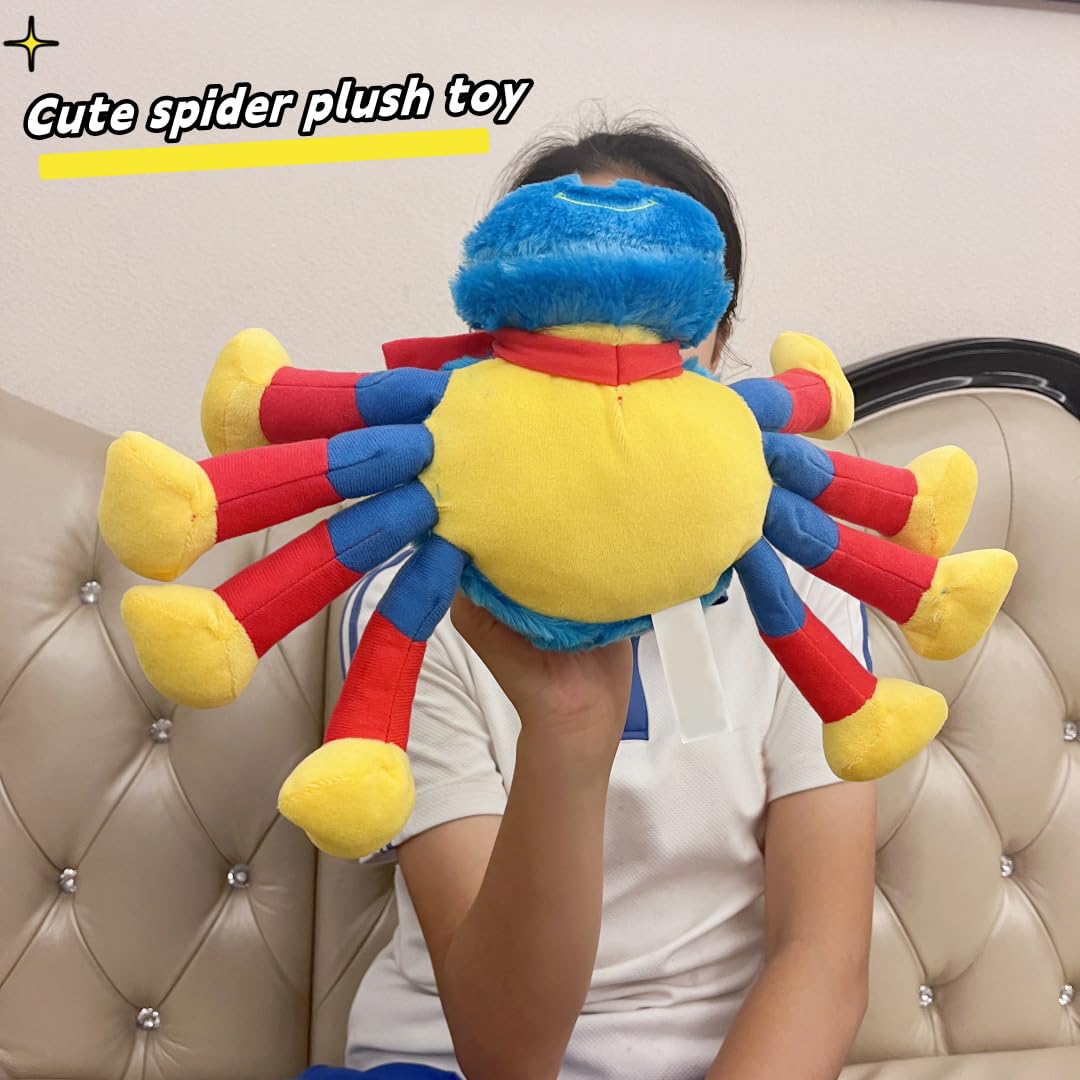 AlloFuu Woolly and Tig Spider Plush Toy Christmas Birthday Plushies Doll, Cute Spider Teddy Soft Stuffed Animal Pillow 15.74 inch Home Party Decorations Gifts for Boys Girls