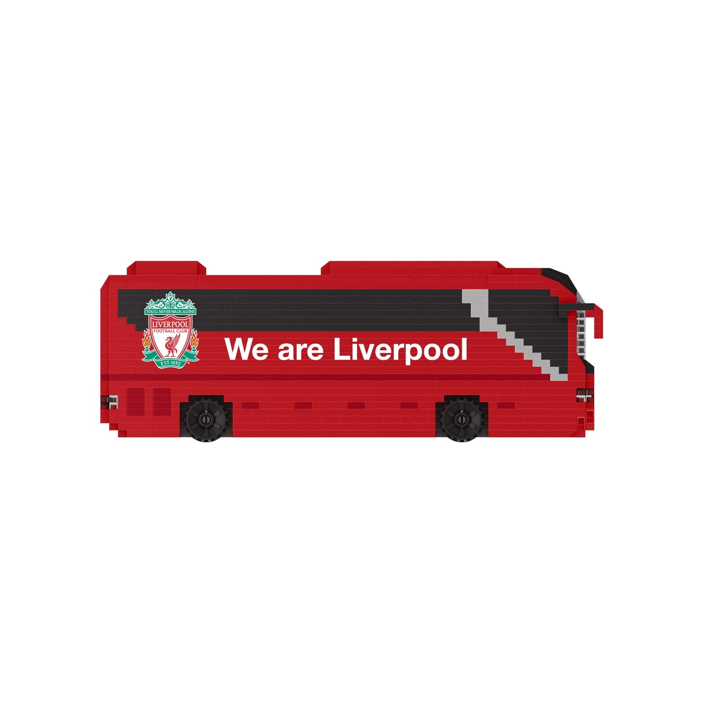 FOCO Officially Licensed Liverpool FC Football BRXLZ Bricks 3D Coach Toy Model - Premier League Construction Toy - 1347 Pieces - Ages 12+ - Sports Merchandise