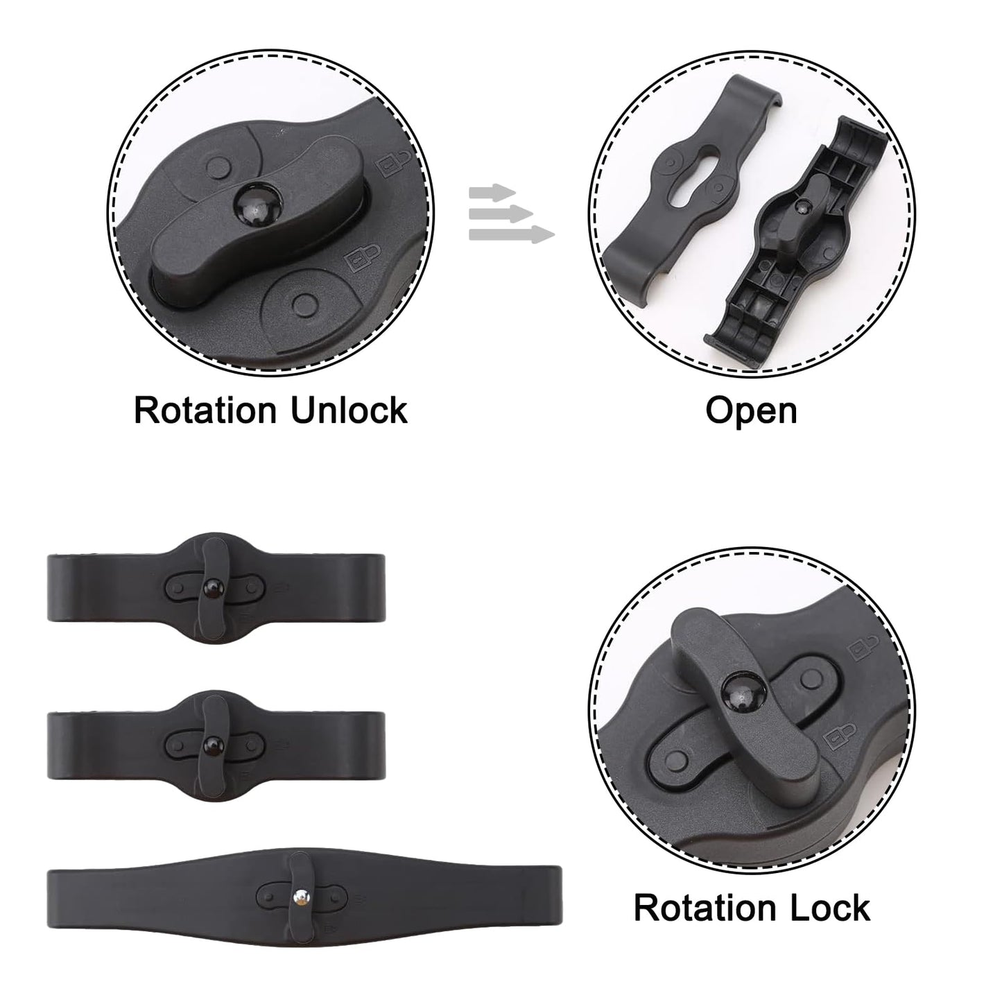 3pcs Baby Stroller Connectors, 2 in1 Twins Dual Stroller Connector Linker, Twin Stroller Connector Accessories Pram Twins Coupler Bush Pushchair for YOYO Strollers Pushchair