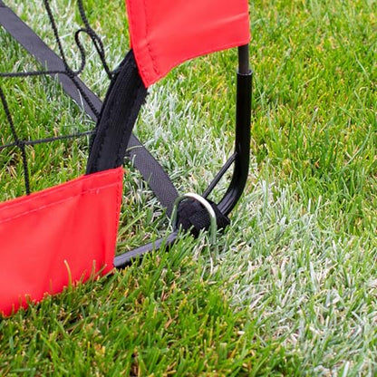 Hy-Pro 4ft x 3ft Pop Up Flexi Football Goal – Portable Net with Carry Bag, All-Weather Design, Durable & Secure Football Training Equipment, Foldable Mini Goal for Garden, Park & Indoor Use