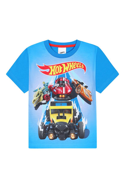 Hot Wheels Boys 3 Pack Kids T-Shirts Childrens Multipack Tshirt (7-8 Years) Multicoloured