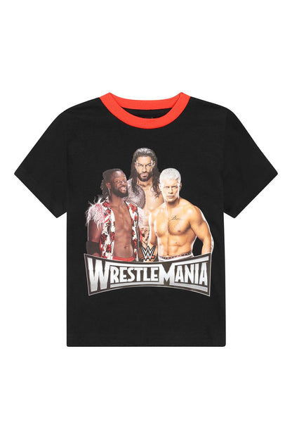 WWE Boys 3 Pack Kids T-Shirts Childrens World Wrestling Entertainment Multipack Tshirt (6-7 Years) Multicoloured