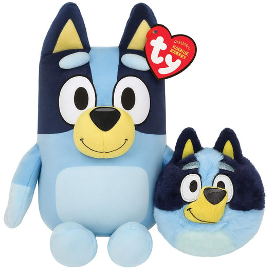 TY Bluey Beanie & Bouncer 2-Piece Gift Set – 17cm Soft Plush Toy Teddy & 7cm Bouncy Ball Plush – Collectible Stuffed Cuddly Toy Gift for Kids