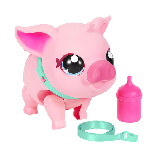Little Live Pets - My Pet Pig | Soft and Jiggly Interactive Toy Pig That Walks, Dances and Nuzzles. 20+ Sounds & Reactions. Batteries Included. For Kids Ages 4+.