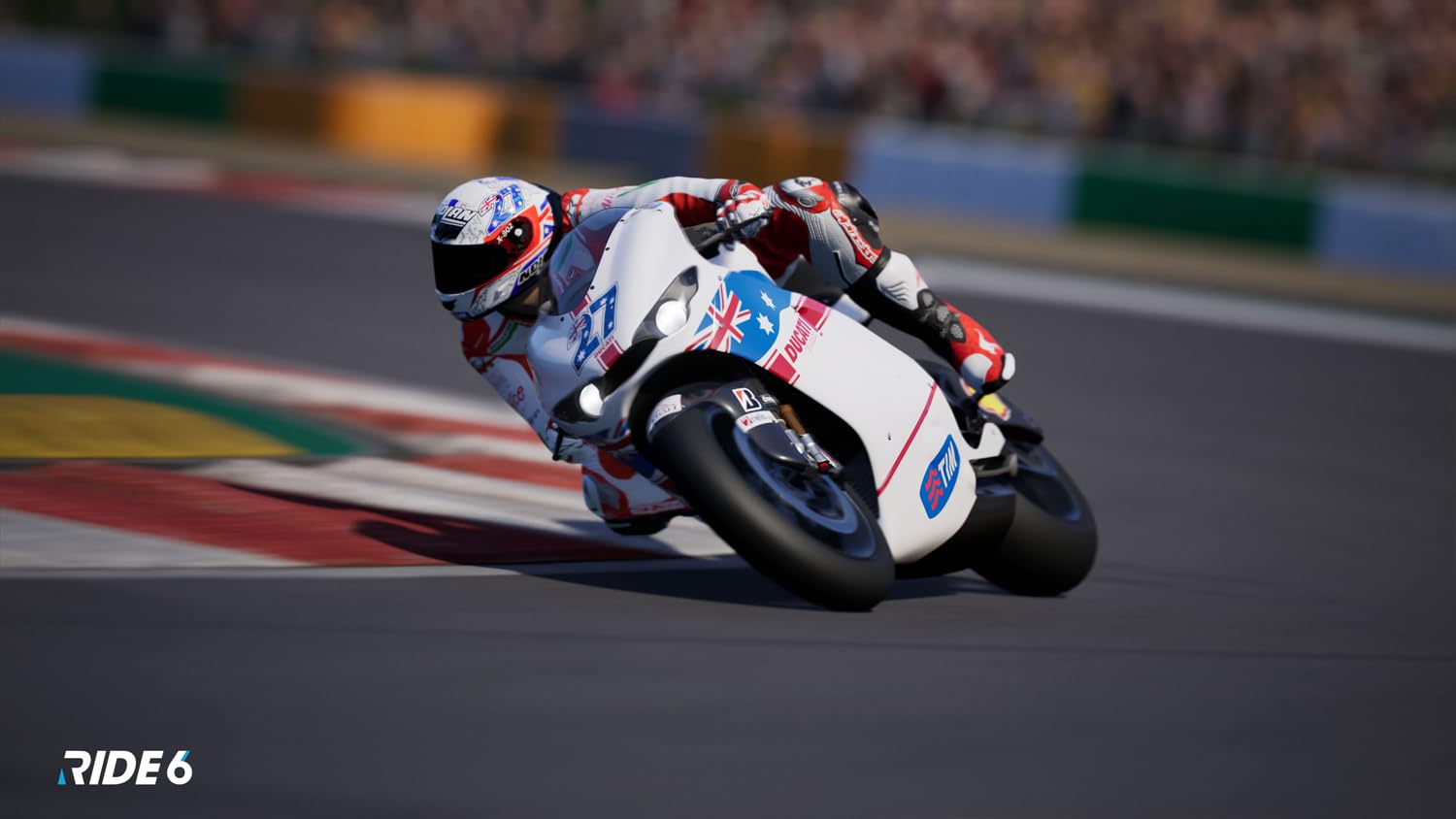 RIDE 6 Day One Edition PS5 game by Milestone, featuring motorcycle racing gameplay with vibrant cover art.