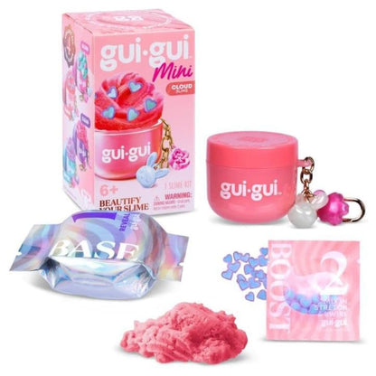 Gui Gui mini cloud slime keyring with charms and accessories, soft stretchy DIY slime toy for kids aged 6+ fun creative play