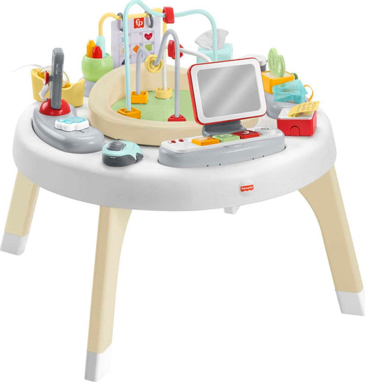 Fisher-Price 2-in-1 Like a Boss Activity Center, Baby Entertainer and Play Table with Music Lights and Sounds for Infants and Toddlers, HBM26