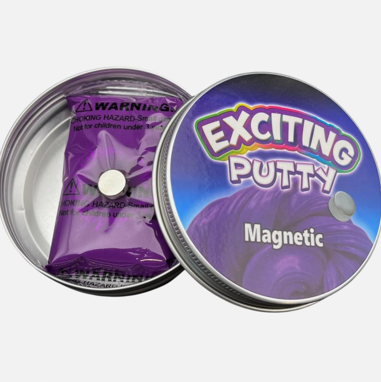 Bodygenix putty and mud set with four color-changing magnetic, UV, and liquid glass putties and sensory fidget toys.