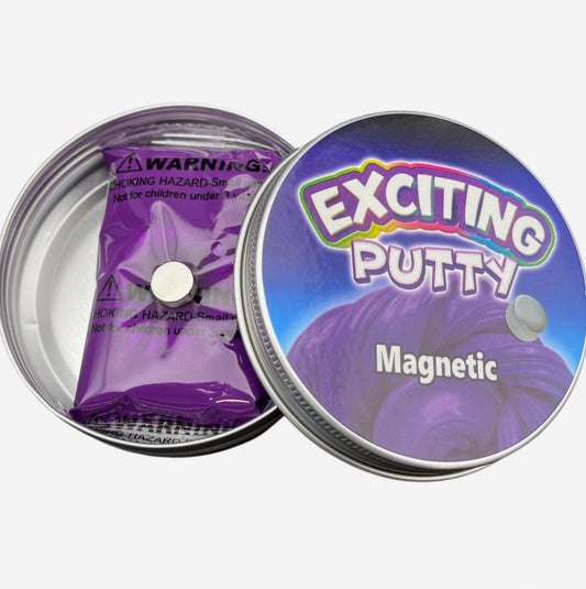 Bodygenix putty and mud set with four color-changing magnetic, UV, and liquid glass putties and sensory fidget toys.