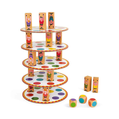 Janod - Acrobat' - Skill and Strategy Game - Children's Board Games - Concentration and Fine Motor Skills - 2 Players and Up - from 5 Years Old, J02757