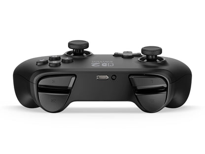 PowerA Advantage wireless Nintendo Switch controller in black with mappable buttons, Hall Effects, and motion controls.